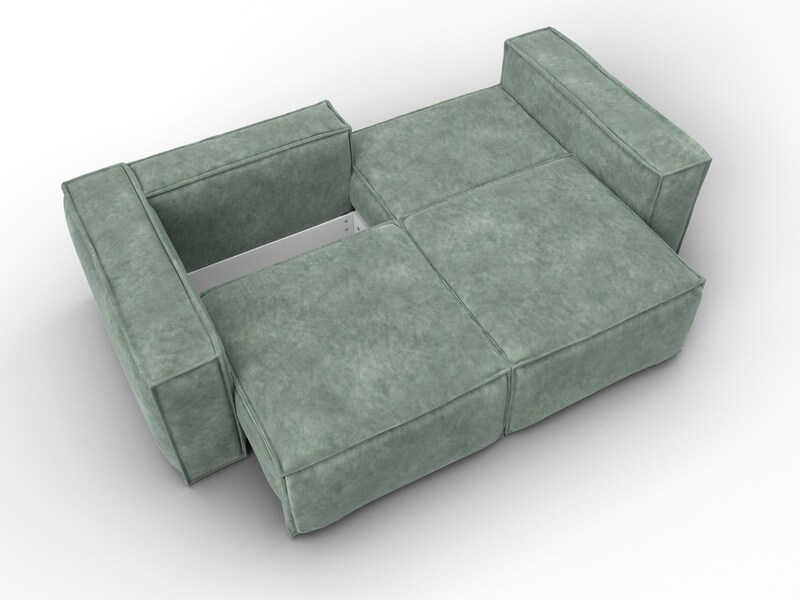 Диван прямой Лига-081 НПБ, Велюр, BRUT 08 зеленый