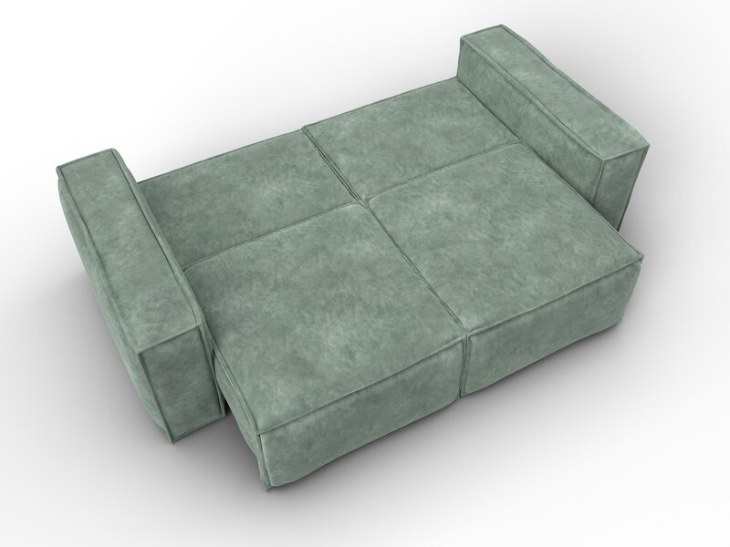 Диван прямой Лига-081 НПБ, Велюр, BRUT 08 зеленый