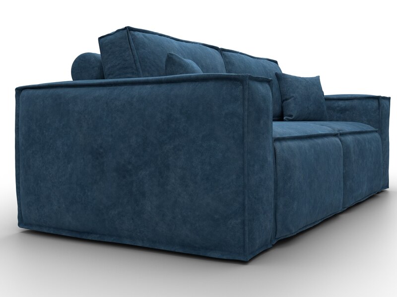 Диван прямой Лига-081 НПБ, Велюр, BRUT 11 синий