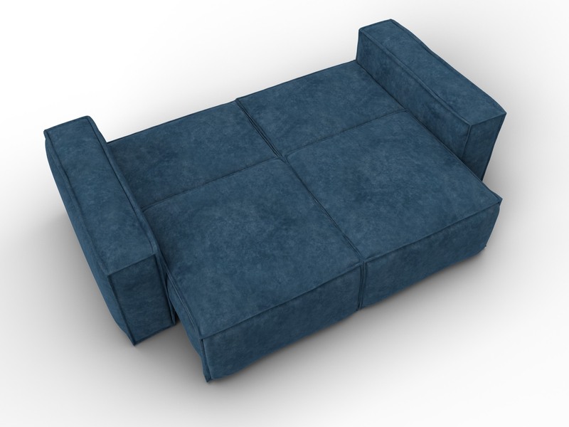 Диван прямой Лига-081 НПБ, Велюр, BRUT 11 синий