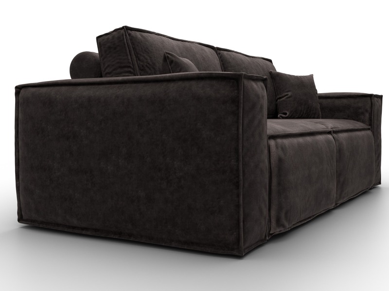 Диван прямой Лига-081 НПБ, Велюр, BRUT 17 коричневый