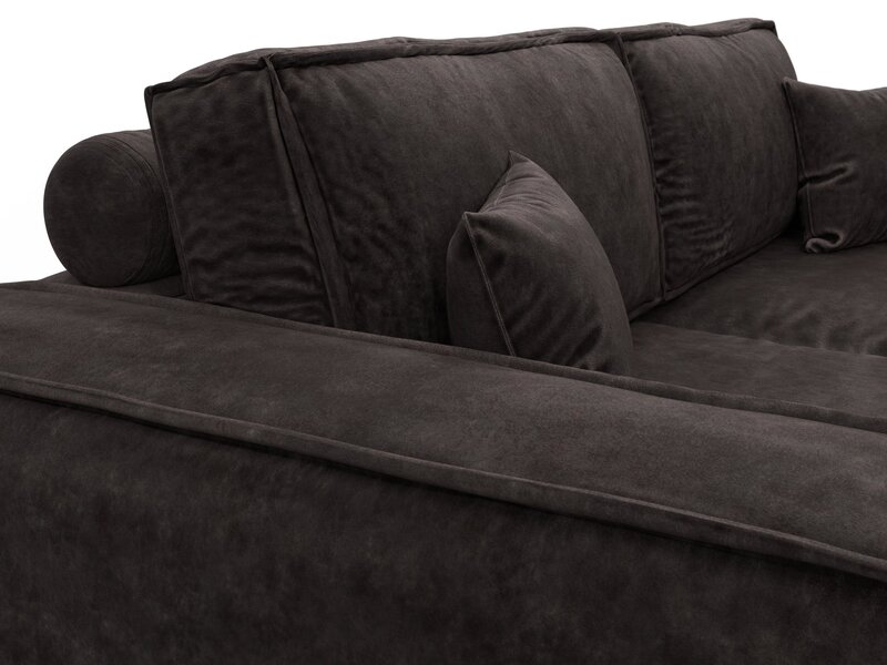 Диван прямой Лига-081 НПБ, Велюр, BRUT 17 коричневый
