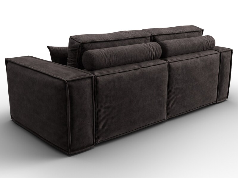 Диван прямой Лига-081 НПБ, Велюр, BRUT 17 коричневый