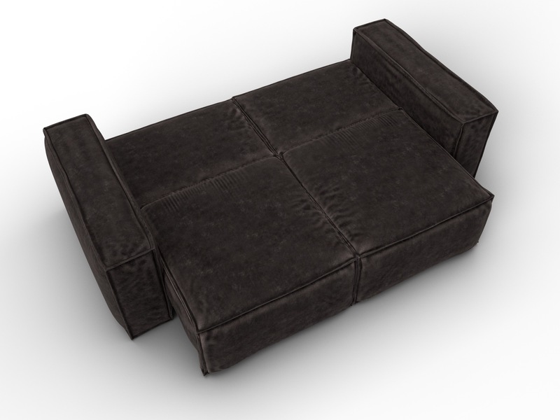 Диван прямой Лига-081 НПБ, Велюр, BRUT 17 коричневый