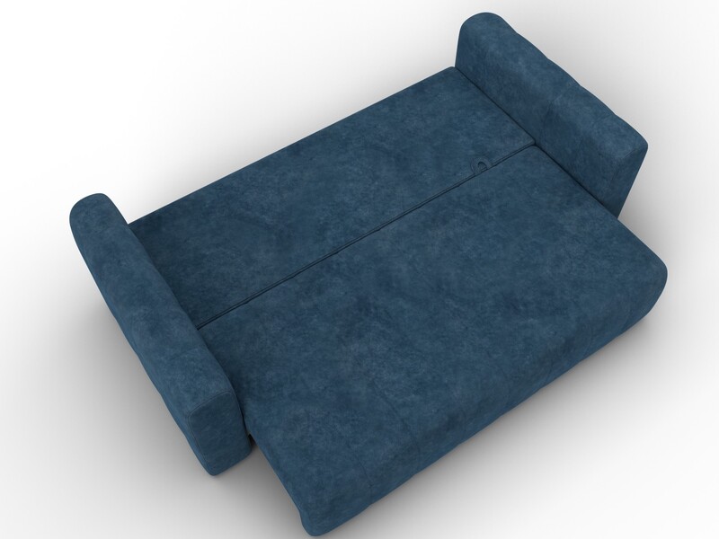 Диван прямой Лига-062 НПБ, Велюр, BRUT 11 синий