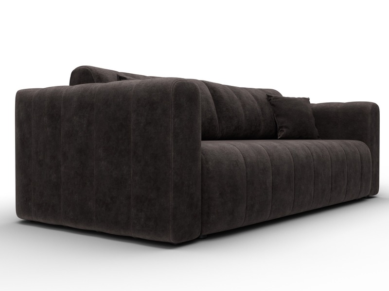 Диван прямой Лига-062 НПБ, Велюр, BRUT 17 коричневый