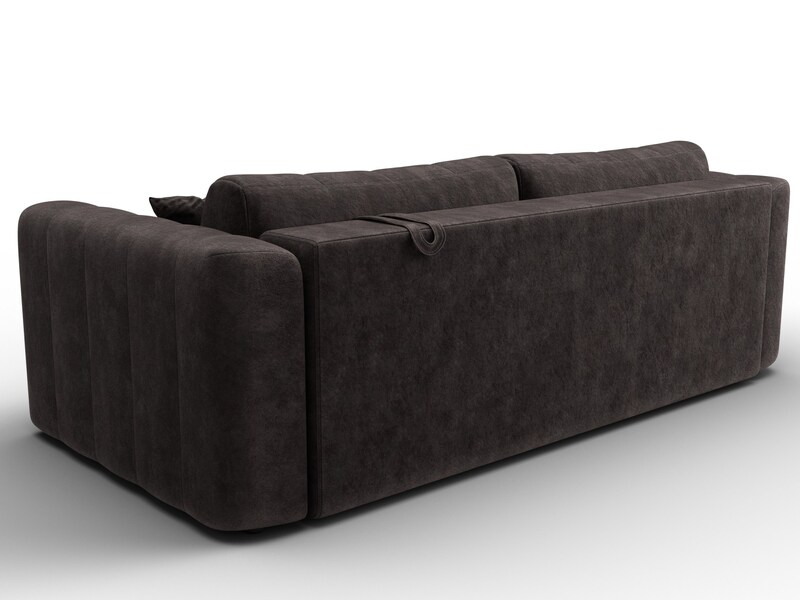 Диван прямой Лига-062 НПБ, Велюр, BRUT 17 коричневый