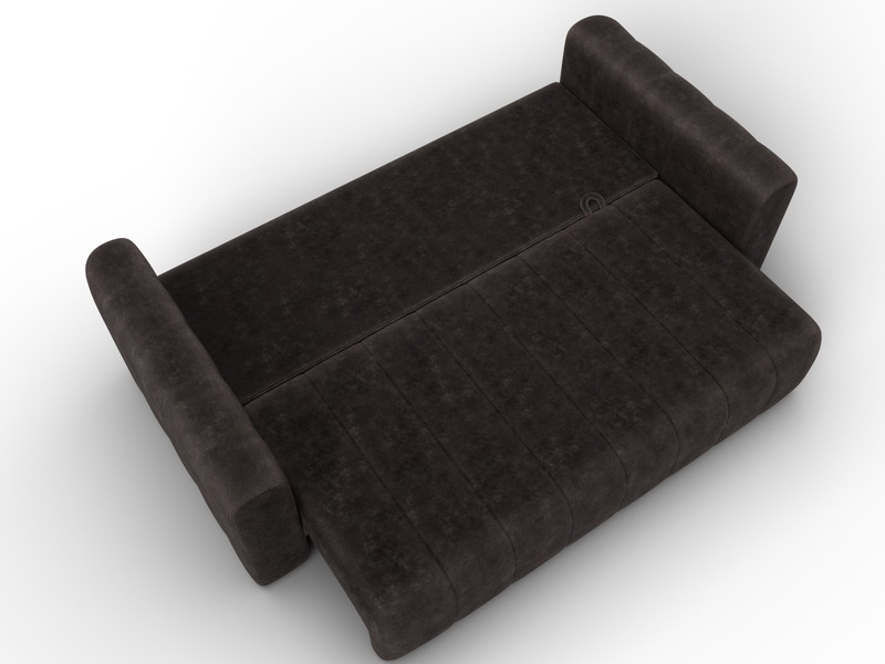 Диван прямой Лига-062 НПБ, Велюр, BRUT 17 коричневый