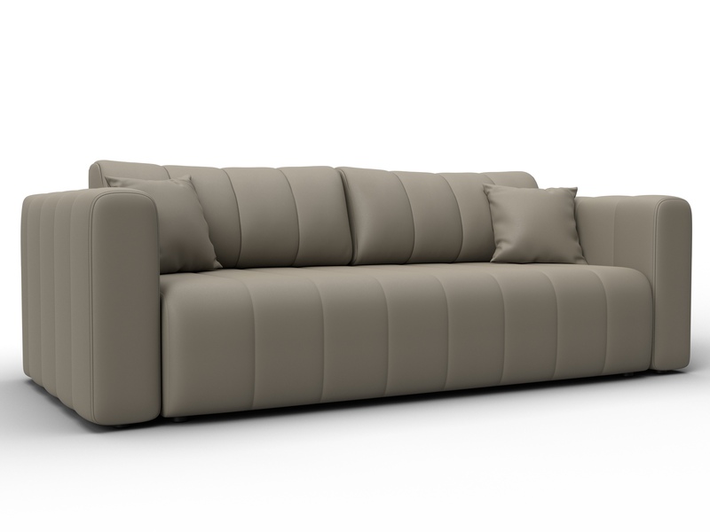 Диван прямой Лига-062 НПБ, Экокожа, GRIFON 04 бежевый