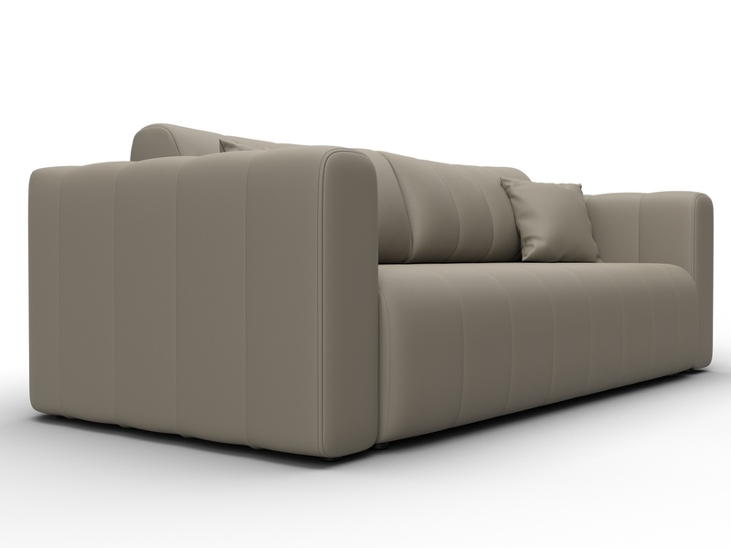 Диван прямой Лига-062 НПБ, Экокожа, GRIFON 04 бежевый