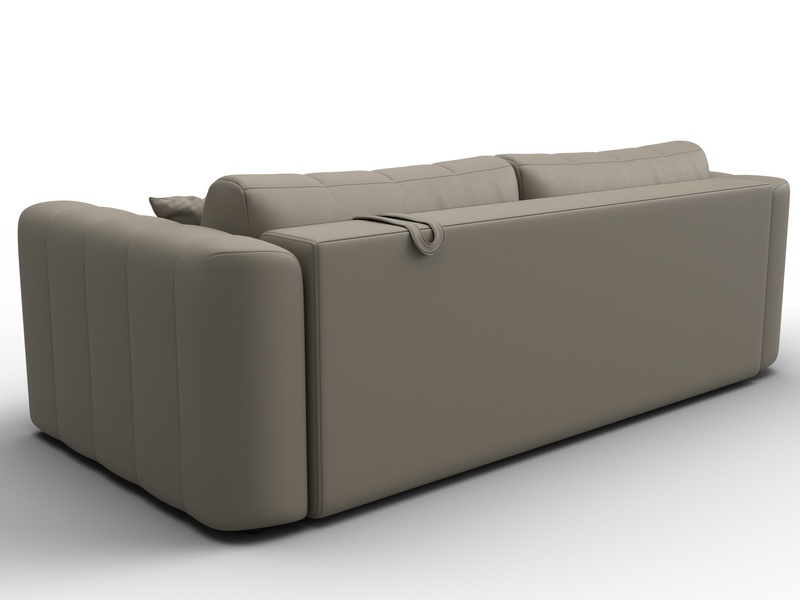 Диван прямой Лига-062 НПБ, Экокожа, GRIFON 04 бежевый