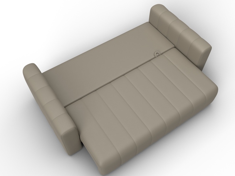 Диван прямой Лига-062 НПБ, Экокожа, GRIFON 04 бежевый