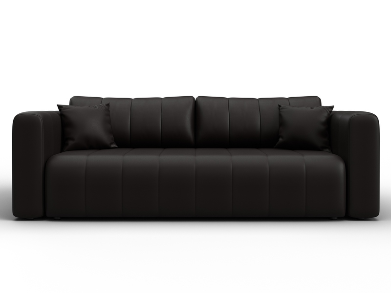 Диван прямой Лига-062 НПБ, Экокожа, GRIFON 12 коричневый