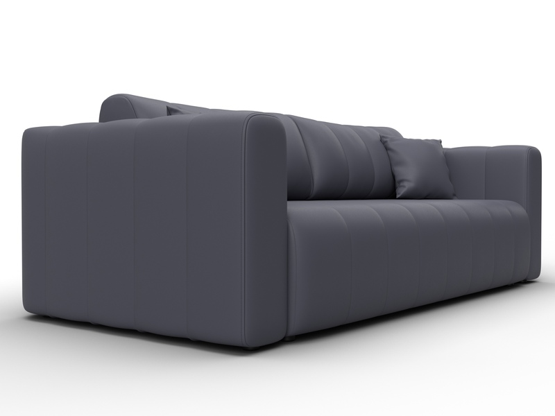 Диван прямой Лига-062 НПБ, Экокожа, GRIFON 15 серый