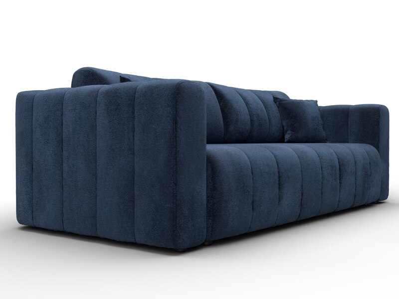 Диван прямой Лига-062 НПБ, Велюр, TOWER 13 синий