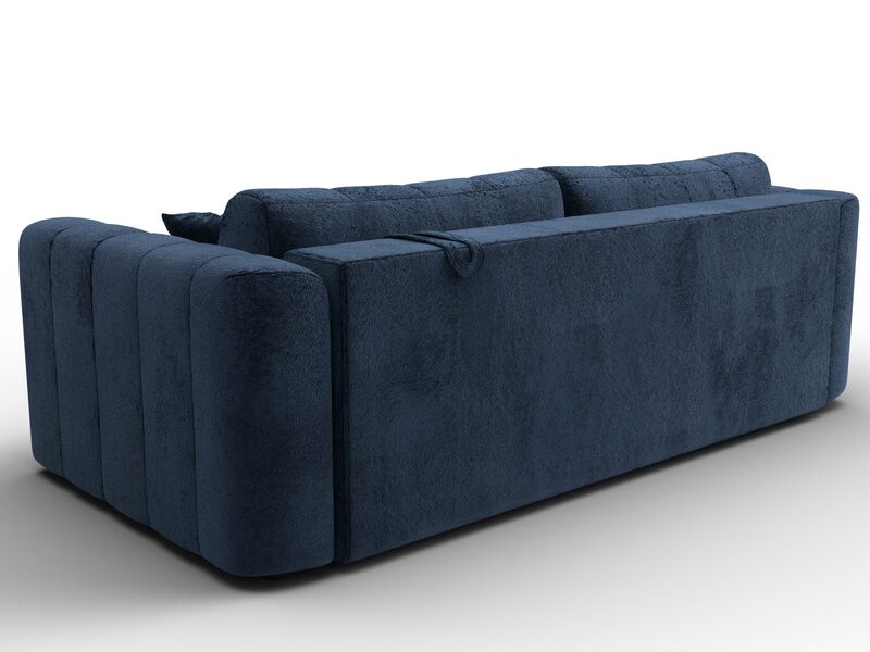 Диван прямой Лига-062 НПБ, Велюр, TOWER 13 синий