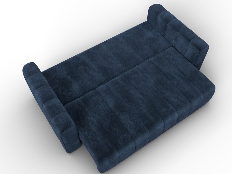 Диван прямой Лига-062 НПБ, Велюр, TOWER 13 синий