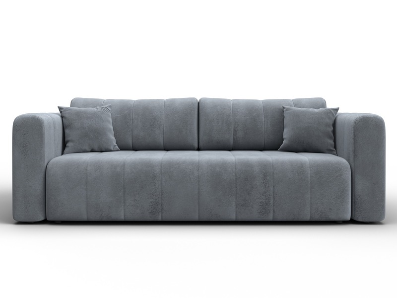 Диван прямой Лига-062 НПБ, Велюр, TOWER 10 серый