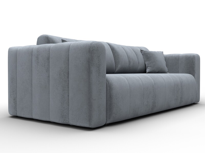 Диван прямой Лига-062 НПБ, Велюр, TOWER 10 серый