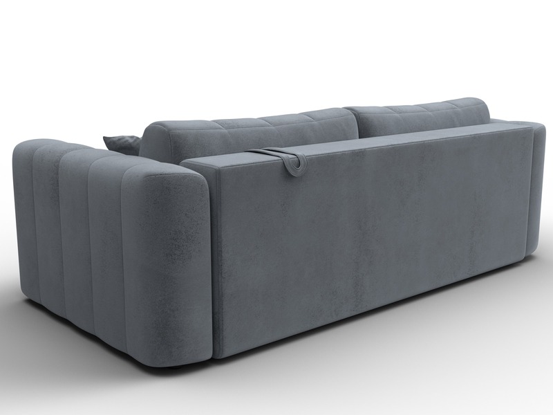 Диван прямой Лига-062 НПБ, Велюр, TOWER 10 серый