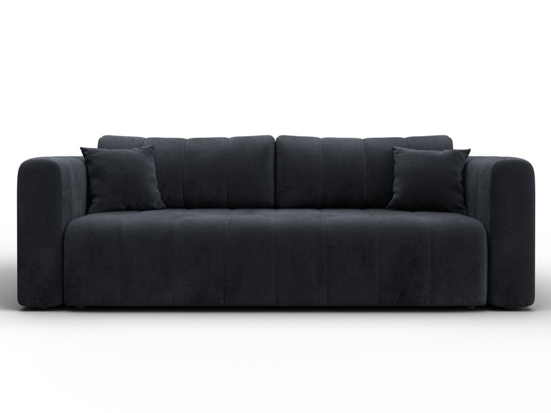 Диван прямой Лига-062 НПБ, Велюр, TOWER 11 темно-серый