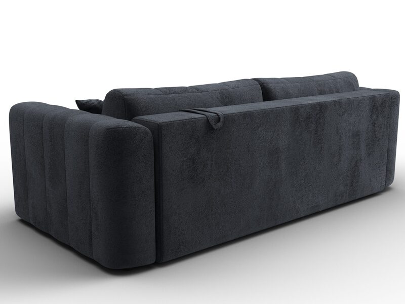 Диван прямой Лига-062 НПБ, Велюр, TOWER 11 темно-серый