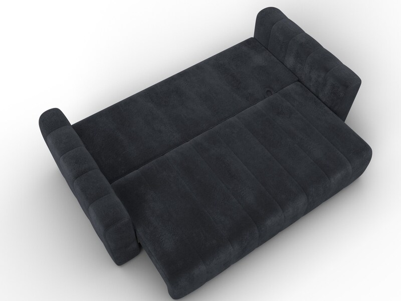 Диван прямой Лига-062 НПБ, Велюр, TOWER 11 темно-серый