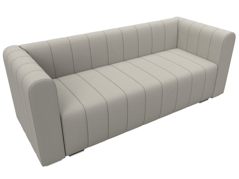 Диван прямой Лига-073, Рогожка, Амур 02 бежевый