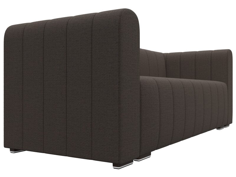 Диван прямой Лига-073, Рогожка, Амур 05 коричневый