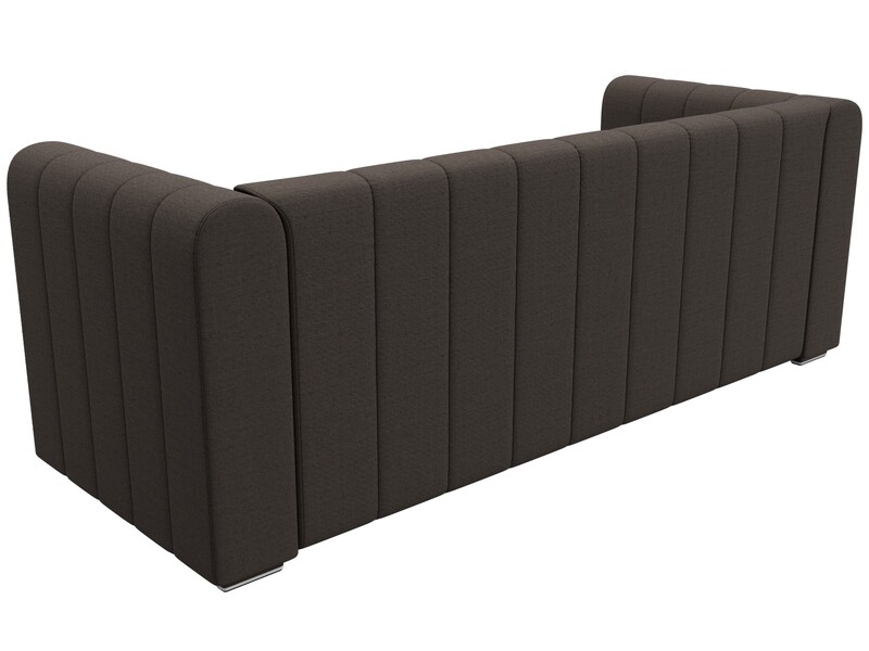 Диван прямой Лига-073, Рогожка, Амур 05 коричневый