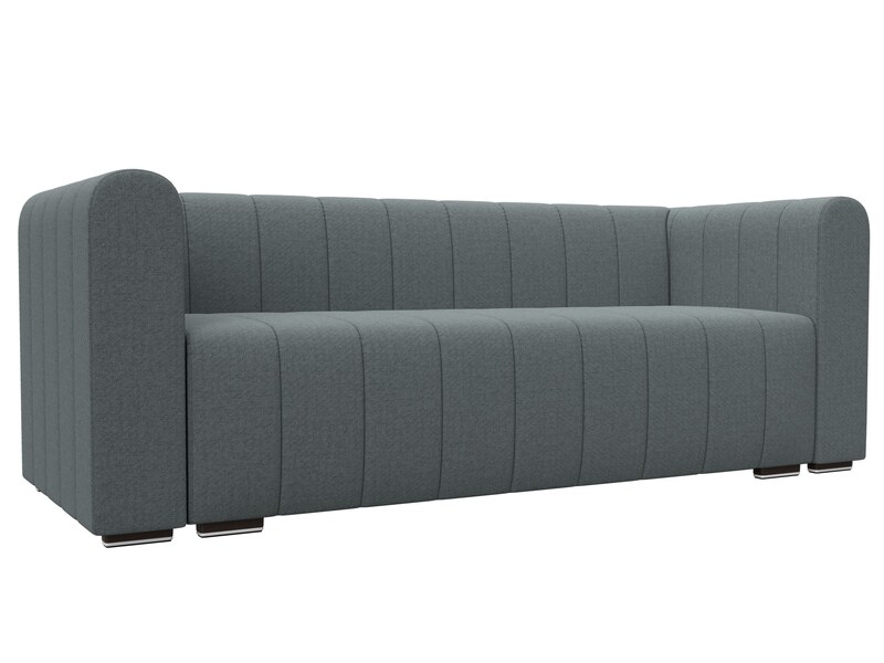 Диван прямой Лига-073, Рогожка, Амур 07 серый