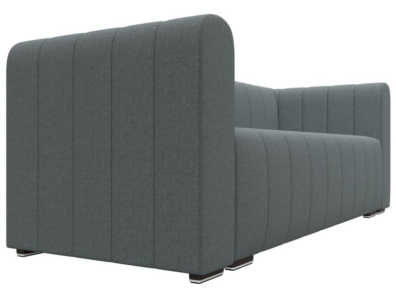 Диван прямой Лига-073, Рогожка, Амур 07 серый