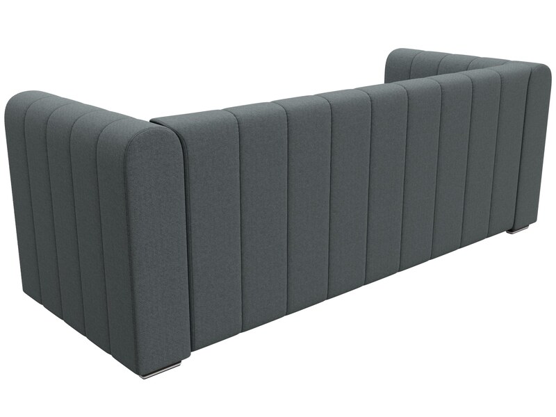 Диван прямой Лига-073, Рогожка, Амур 07 серый