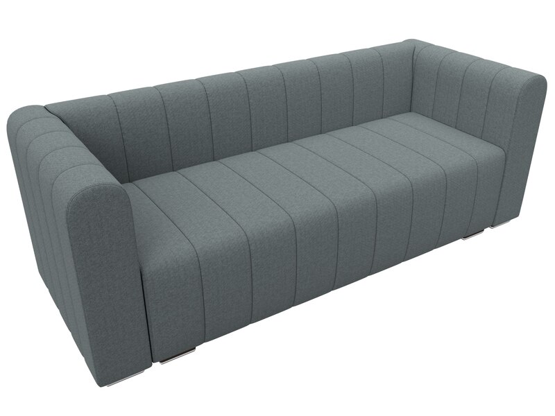 Диван прямой Лига-073, Рогожка, Амур 07 серый