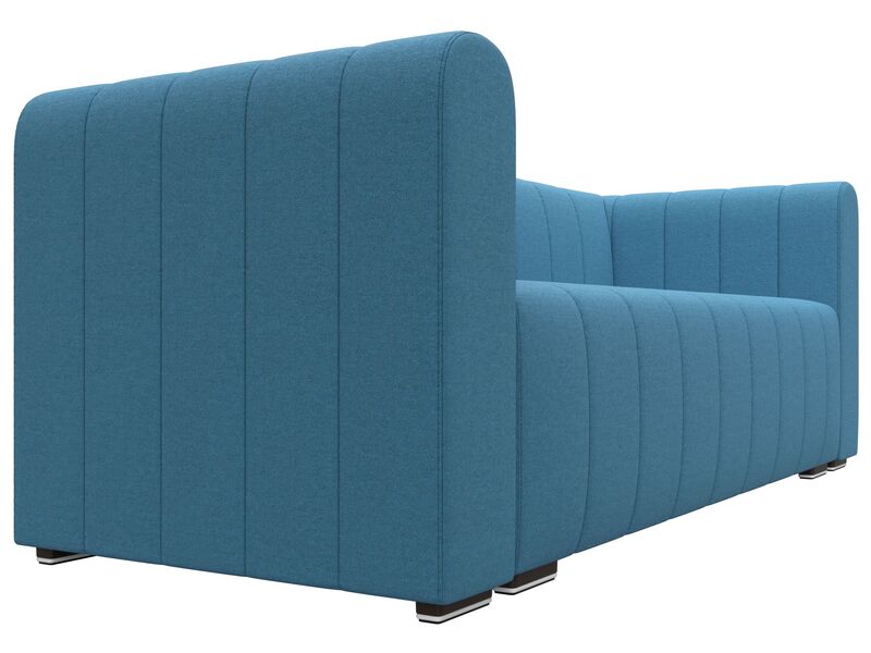 Диван прямой Лига-073, Рогожка, Амур 10 голубой