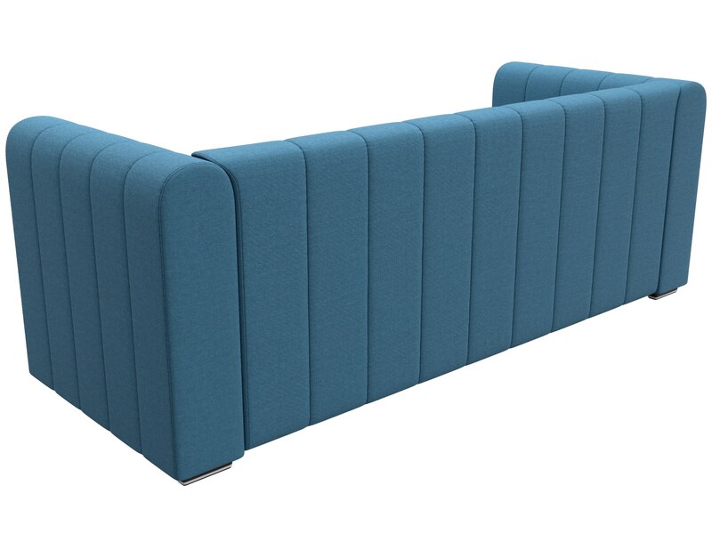 Диван прямой Лига-073, Рогожка, Амур 10 голубой