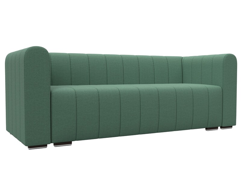 Диван прямой Лига-073, Рогожка, Амур 11 зеленый