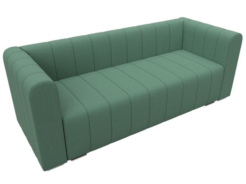 Диван прямой Лига-073, Рогожка, Амур 11 зеленый