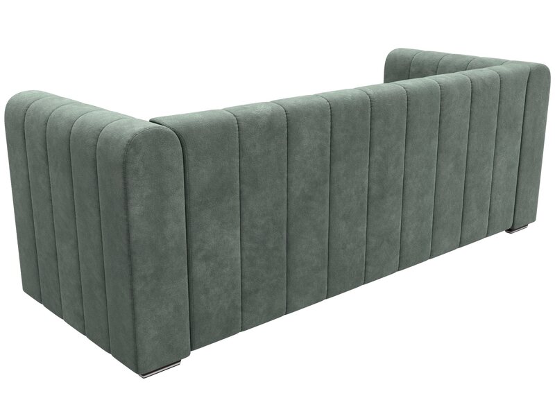 Диван прямой Лига-073, Велюр, BRUT 08 зеленый