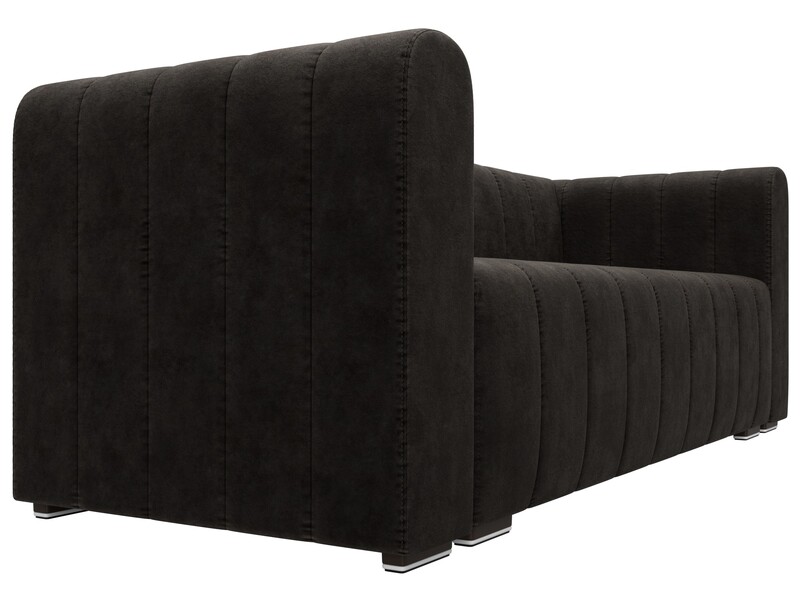 Диван прямой Лига-073, Велюр, BRUT 17 коричневый