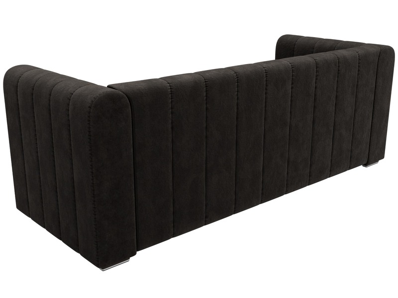 Диван прямой Лига-073, Велюр, BRUT 17 коричневый