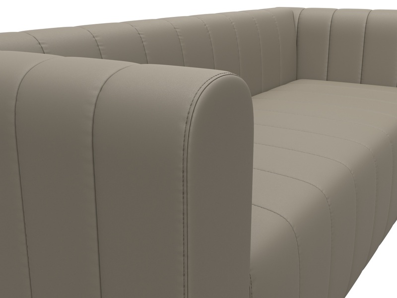 Диван прямой Лига-073, Экокожа, GRIFON 04 бежевый