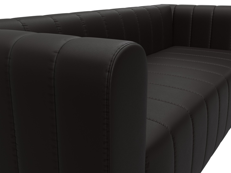 Диван прямой Лига-073, Экокожа, GRIFON 12 коричневый