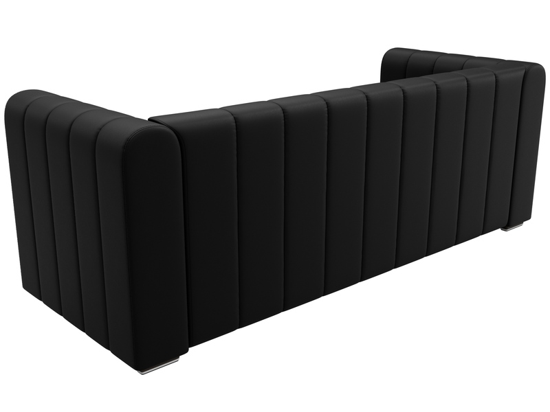 Диван прямой Лига-073, Экокожа, GRIFON 18 черный