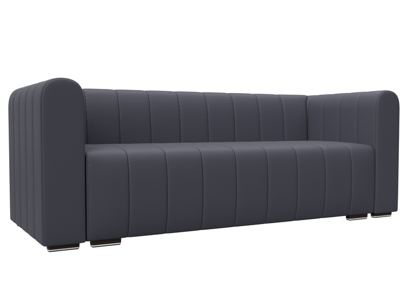 Диван прямой Лига-073, Экокожа, GRIFON 15 серый