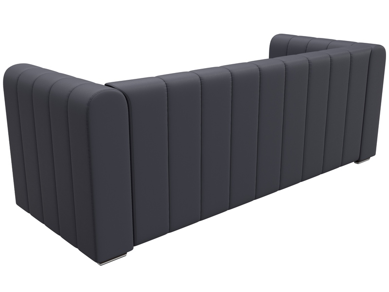 Диван прямой Лига-073, Экокожа, GRIFON 15 серый