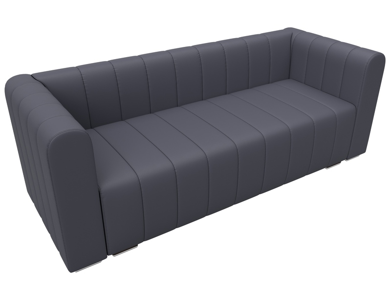Диван прямой Лига-073, Экокожа, GRIFON 15 серый
