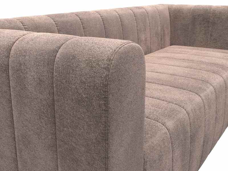 Диван прямой Лига-073, Велюр, TOWER 05 бежевый