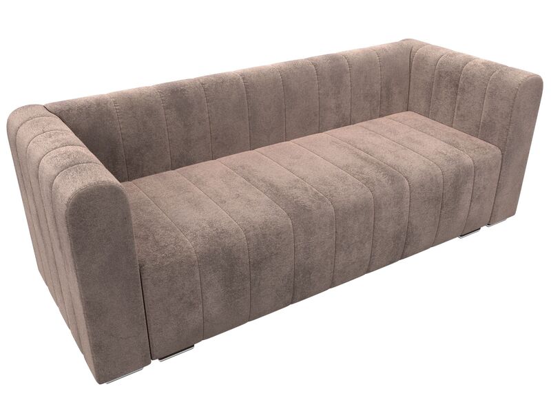 Диван прямой Лига-073, Велюр, TOWER 05 бежевый