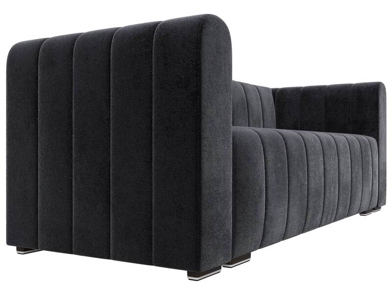 Диван прямой Лига-073, Велюр, TOWER 11 темно-серый